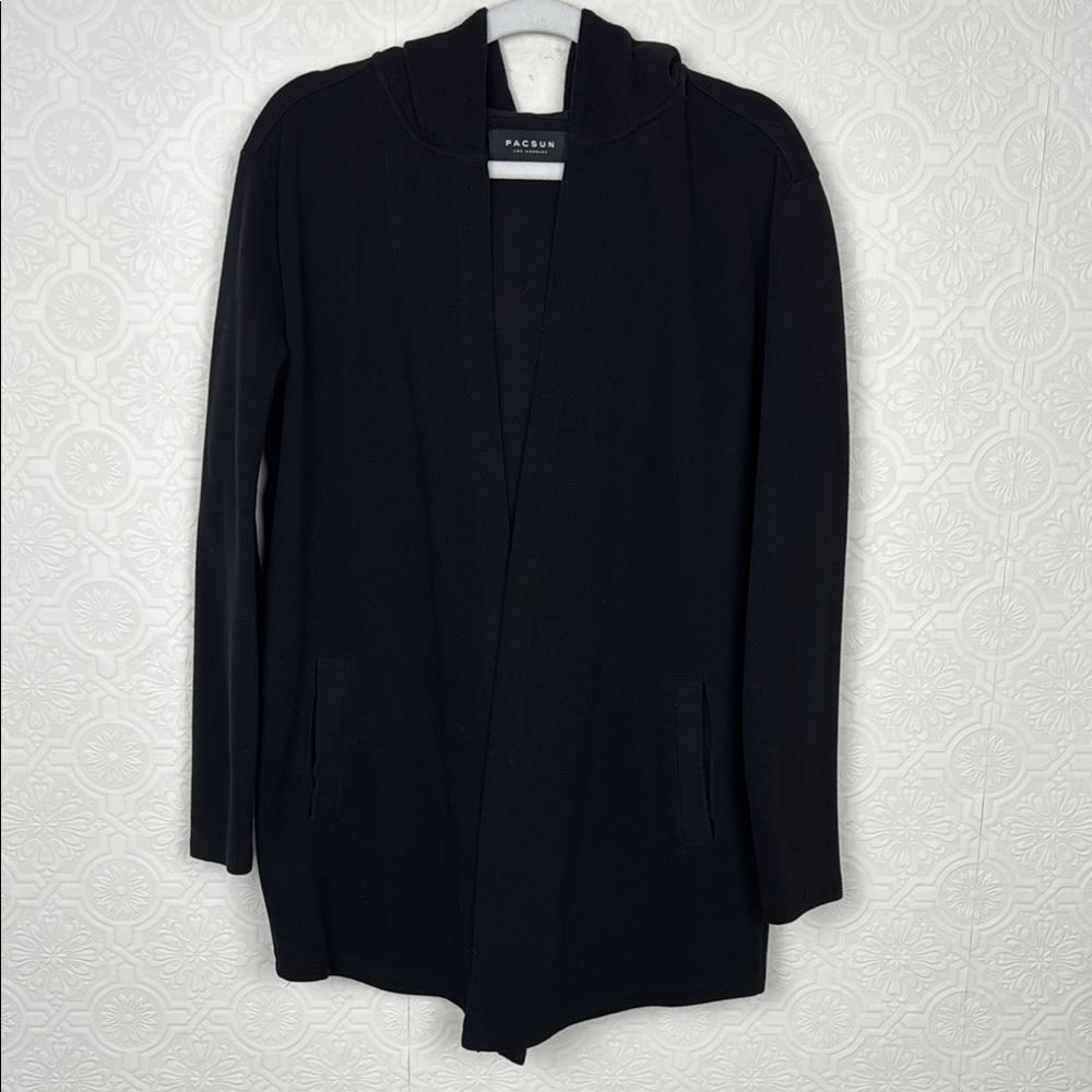 PacSun Black Cardigan Sweater Easy Comfort Oversized Long Small Wrap Comfy Cozy